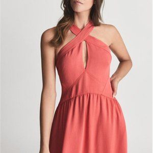 Reiss Orla Halter Neck Midi Dress NWT